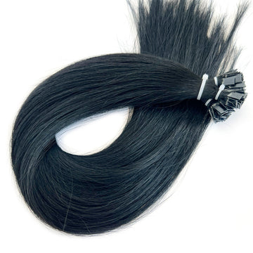 Flat Tip Hair Extensions Dark Brown #2 Keratin Hair Extensions