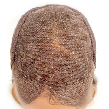 24 Inch Lace Wig  Light Ash Gray European Hair Wigs -Christina 