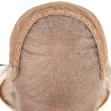 24Inch Lace Wig Silver Blonde European Human Hiar Wigs - Sandy