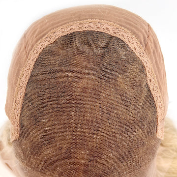 24 Inch Lace Wig  Ash Blonde Money Piece Hair Wigs -Jessica