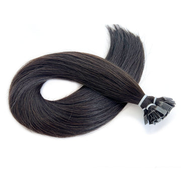 Flat Tip Hair Extensions Jet Black #1 Keratin Hair Extensions