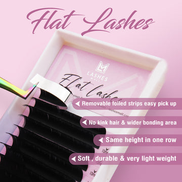 Flat Lashes 0.20 Thickness 16lines Mixed Tray Flat Lashes Extensions