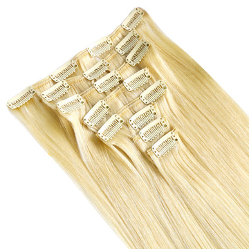 Remy Hair Extensions Clip Ins Honey Blonde #27