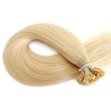 Flat Tip Hair Extensions Blonde #613 Keratin Hair Extensions