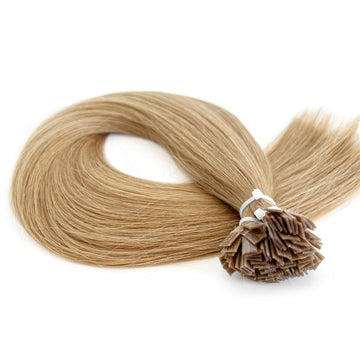 Flat Tip Hair Extensions Blonde #18 Keratin Hair Extensions