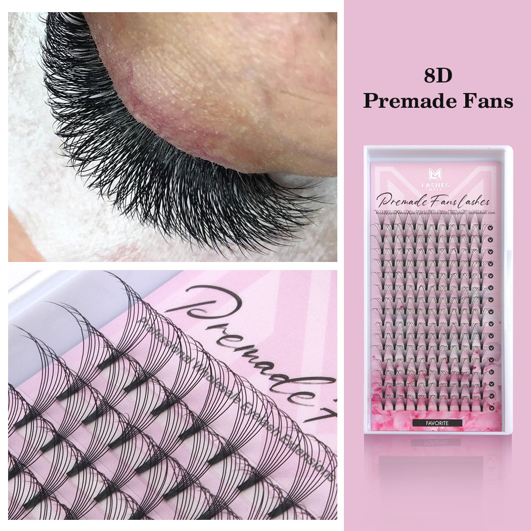 800 FANS LASH BY HOLLY – Vorgefertigte 5D Wimpernfächer, Mix-Längen 9–16 Mm | Für Wimpernverlängerung & Voluminöse Looks