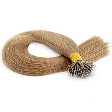 Nano Bead Hair Extensions - Blonde #18 Keratin Hair Extensions