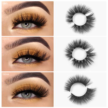 Luxury 3D Mink Lashes 3in1 With Adhesive Eyeline And Applicator - Bridal Shower
