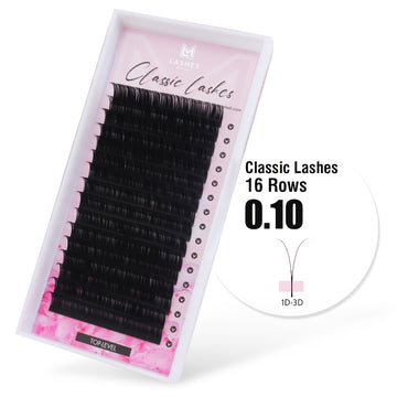 Classic Lashes 0.10 Thickness 16 lines Classic Eyelash Extensions - | Lashesmall