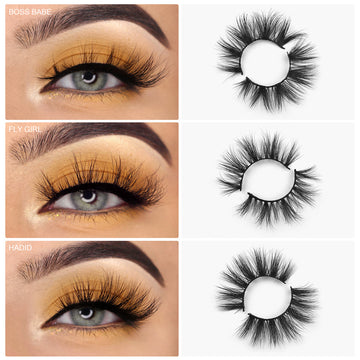 No.1 3D Mink Lashes Kits with Adhesive Eyeliner and Applicator | Dramatic Diva