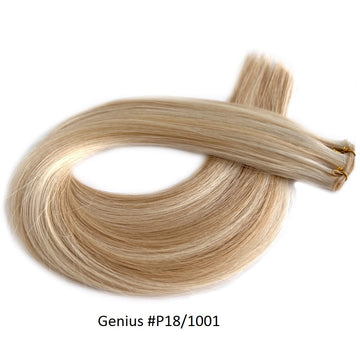 100% Virgin Hair Genius Wefts Ash Pure Blonde Weft Hair Extensions