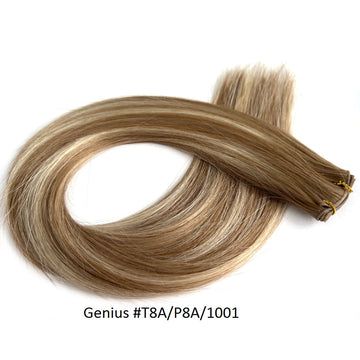 Genius Wefts 100% Virgin Hair #T8A/P8A/1001 Balayage Weft Hair