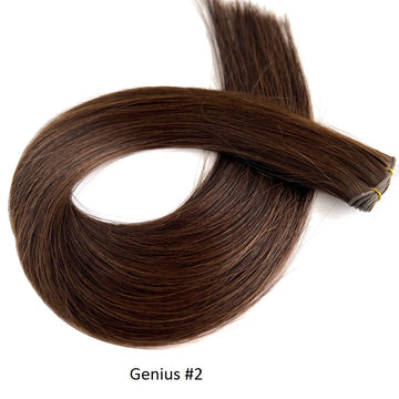 Genius Wefts - 100% Virgin Human Dark Brown Wefts Hair