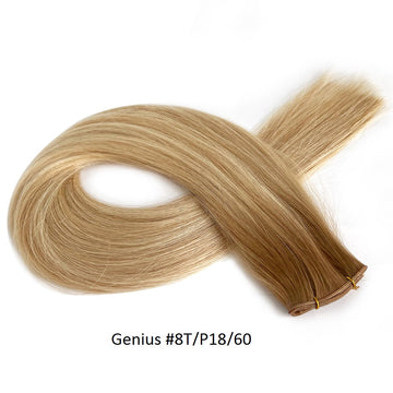Genius Weft Hair Extensions- Blonde Extension Remy Hair #T8/P18/60