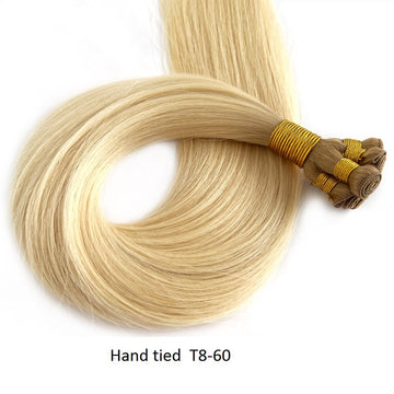 Weft Hair Extensions #T8/60 Hand Tied Virgin Hair Wefts