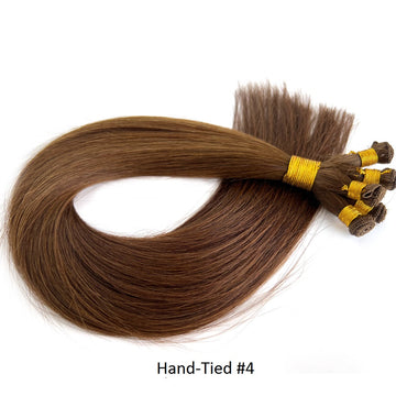 Weft Hair Extensions #4 Hand Tied Hair Extension Wefts