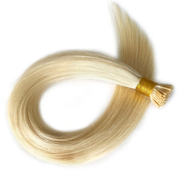 I Tip Hair Extensions Blonde Keratin Hair  #613