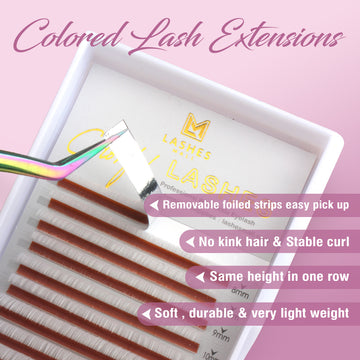 Colored Lash Extensions 16lines White Lash Extensions |Lashesmall