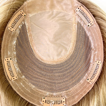 Silk Hair Toppers 16'' 6.5"X6'' Jessica | Money Piece Hair Topper