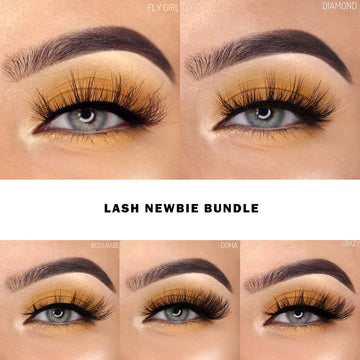 Mink Lashes 5 Pairs Luxury 3D Eyelashes Lash Newbie Bundles 