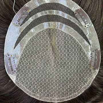 Hair Toppers 16'' 6.5"X6'' Lily Brown Hair  - Lace Toppers