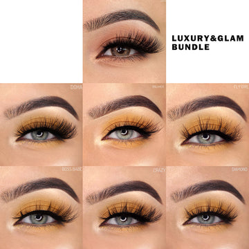 3D Mink Lashes 7 Pairs Luxury&Glam Lashes Bundles