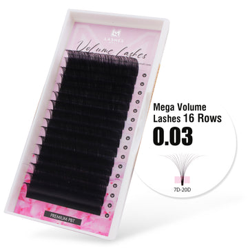 0.03 Mega Volume Lash Extensions - Professional Volume Eyelash Extensions | Lashesmall