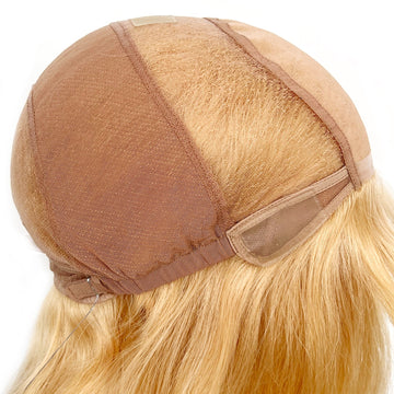 Glueless Full Lace Stretch Wig Blonde Human Hair Wigs HP-101